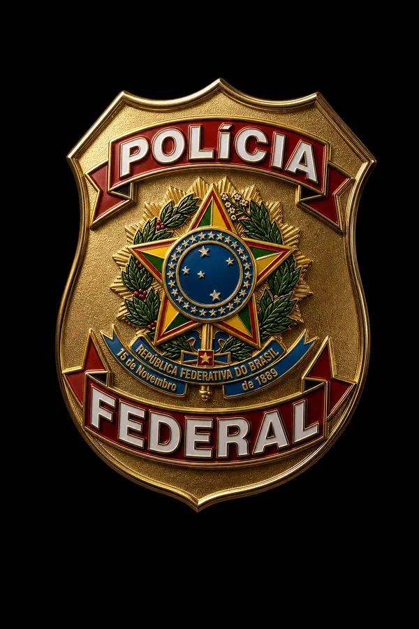 Brasão ou símbolo institucional da PF