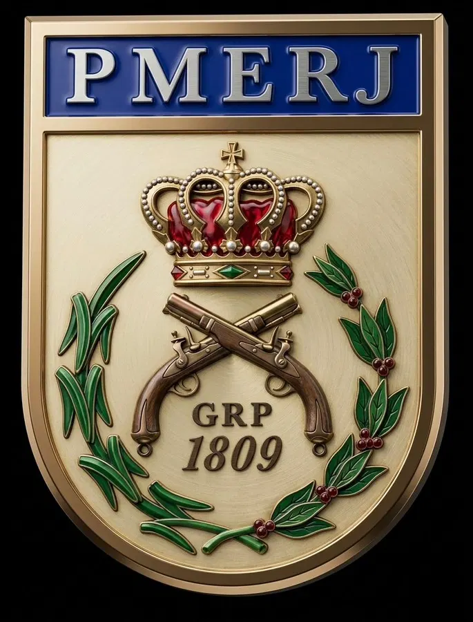 Brasão ou símbolo institucional da PMERJ